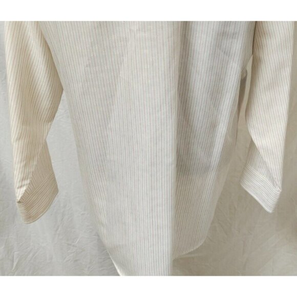 Christopher Hart XL Tall Mans Cream Striped Dots Long Sleeve Textured Shirt - Picture 9 of 12